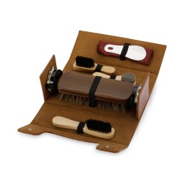 Набор для чистки обуви "Сундучок", коричневый