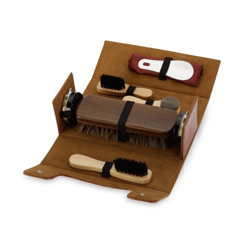 Набор для чистки обуви "Сундучок", коричневый