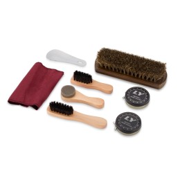 Набор для чистки обуви "Сундучок", коричневый