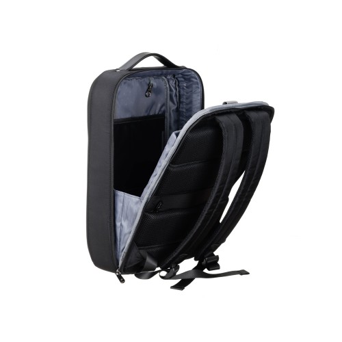 Рюкзак TORBER ВОЯЖ с отделением для ноутбука 15,6'', черный, нейлон/микрофибра, 30x12x42 см, 14л