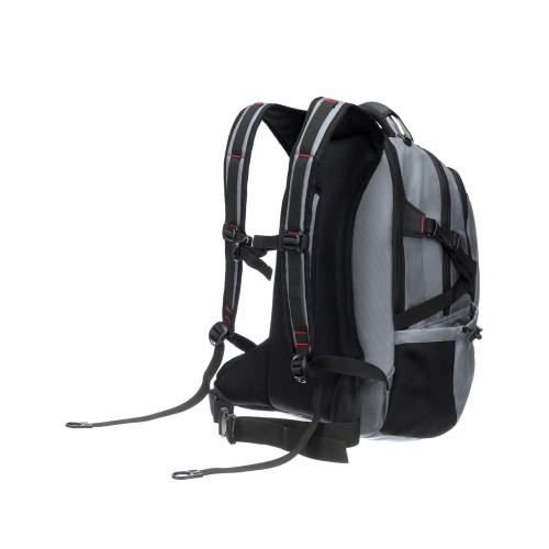 Рюкзак TORBER ДРАЙВ с отделением для ноутбука 15", серый/красный, полиэстер 1680D, 36x17x50 см, 30 л