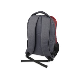 Рюкзак «Metropolitan», серый с красной молнией и черной подкладкой