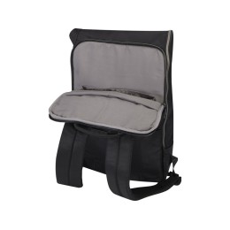 Рюкзак Rhine 15” GRS со сворачивающимся верхом на 18 л из материала, переработанного по стандарту GRS, сплошной черный