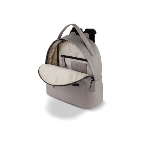 Рюкзак женский BUGATTI БЕЛЛА | BELLA, бежевый, воловья кожа/полиэстер, 24,5х12х27 см