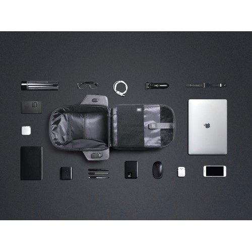 Водостойкий антикражный рюкзак Hipack для ноутбука 15.6", черный