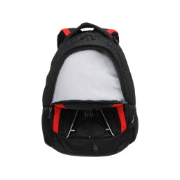 Рюкзак TORBER РАКЕТА с отделением для ноутбука 15", черный/красный, полиэстер, 33х19х45 см, 28 л