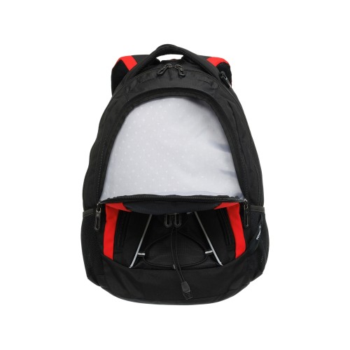Рюкзак TORBER РАКЕТА с отделением для ноутбука 15", черный/красный, полиэстер, 33х19х45 см, 28 л