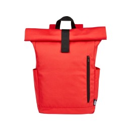 Рюкзак Byron 15,6" объемом 18 л со скручиваемым верхом, изготовленный из переработанного ПЭТ по стандарту GRS, красный
