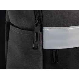 Рюкзак Merit со светоотражающей полосой и отделением для ноутбука 15.6'', темно-серый/черный