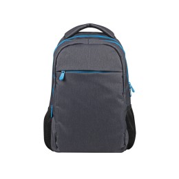 Рюкзак «Metropolitan», серый с голубой молнией