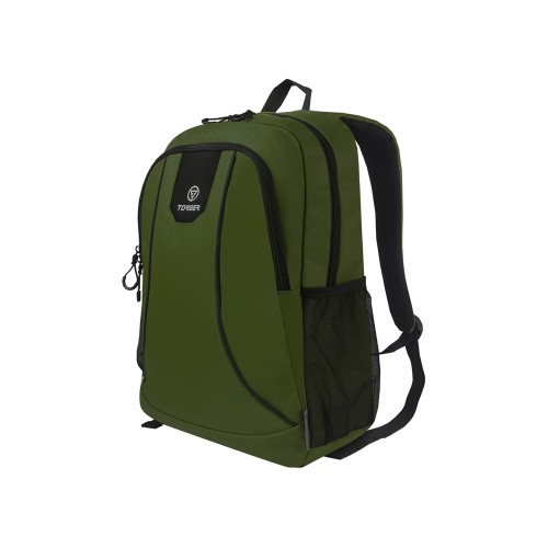 Рюкзак TORBER РАКЕТА с отделением для ноутбука 15,6", зеленый, полиэстер 600D, 46 х 30 x 13 см