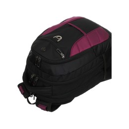 Рюкзак TORBER ПРОРЫВ с отделением для ноутбука 15", чёрный/бордовый, полиэстер 600D, 35x20x47 см, 33л