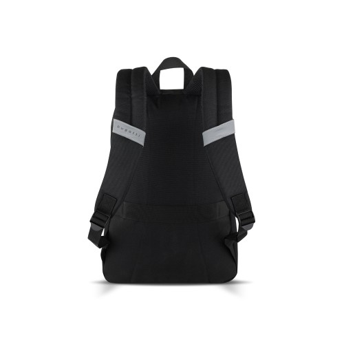 Рюкзак BUGATTI БЛАНК ОБЛЕГЧЕННАЯ | BLANC DELIGHT, чёрный, нейлон RPET600D/тарпаулин/полиэстер, 32х15х45 см, 20 л