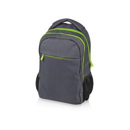 Рюкзак «Metropolitan», серый с зеленой молнией