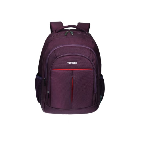 Рюкзак TORBER МЕГАПОЛИС с отделением для ноутбука 15", пурпурный, полиэстер, 46 х 32 x 13 см
