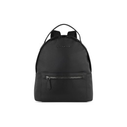 Рюкзак женский BUGATTI БЕЛЛА | BELLA, чёрный, воловья кожа/полиэстер, 24,5х12х27 см