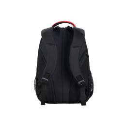 Рюкзак TORBER РАКЕТА с отделением для ноутбука 15.6", черный/красный, нейлон, 32 х 14 х 50 см, 22л