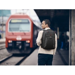 Рюкзак WENGER Cosmic 17", чёрный, переработанный ПЭТ/ПВХ/полиэстер, 34 x 23 x 49 см, 30 л