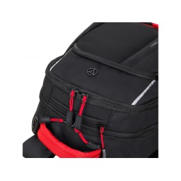 Рюкзак TORBER РАКЕТА с отделением для ноутбука 15.6", черный/красный, нейлон, 32 х 14 х 50 см, 22л