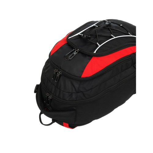 Рюкзак TORBER РАКЕТА с отделением для ноутбука 15", черный/красный, полиэстер, 33х19х45 см, 28 л