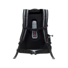 Рюкзак TORBER ДРАЙВ с отделением для ноутбука 15", серый/красный, полиэстер 1680D, 36x17x50 см, 30 л