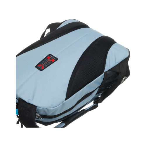 Рюкзак TORBER РАКЕТА серый/голубой, полиэстер/добби, 32x15x46 см, 22 л