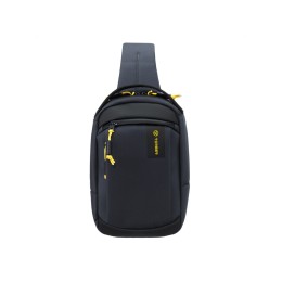 Рюкзак TORBER ВОЯЖ на одно плечо, серый, полиэстер 900D, 20х10х30 см, 5 л