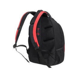 Рюкзак TORBER РАКЕТА с отделением для ноутбука 15", черный/красный, полиэстер, 33х19х45 см, 28 л