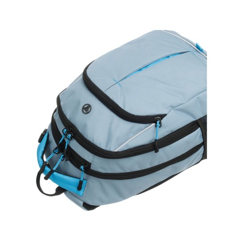 Рюкзак TORBER РАКЕТА серый/голубой, полиэстер/добби, 32x15x46 см, 22 л