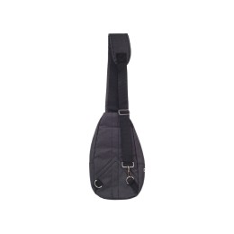 Рюкзак TORBER с одним плечевым ремнем, чёрный/бордовый, полиэстер 300D, 33 х 17 х 6 см