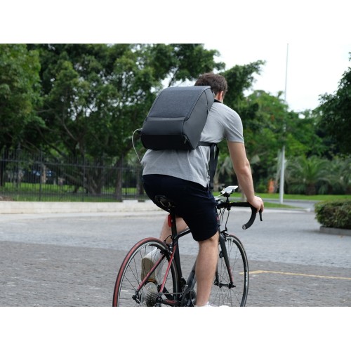 Антикражный рюкзак FlexPackPro для ноутбука 15.6", серый/черный