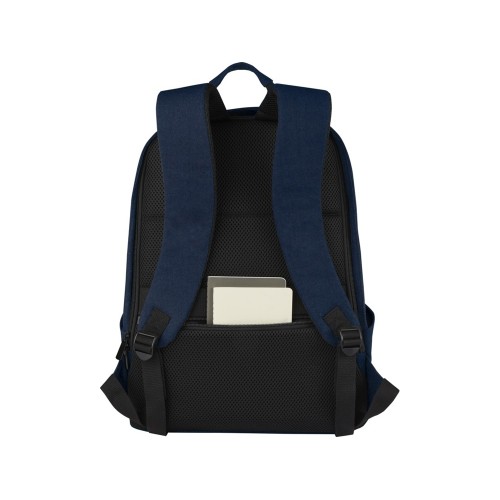 Рюкзак для ноутбука 15,6 дюймов с защитой от кражи Joey объемом 18 л из брезента, переработанного по стандарту GRS, темно-синий