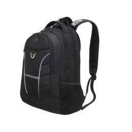 Рюкзак TORBER ПРОРЫВ с отделением для ноутбука 15", чёрный, полиэстер 600D, 35x20x47 см, 33л