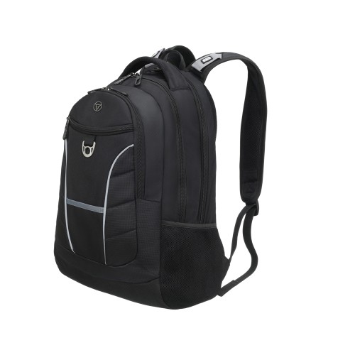 Рюкзак TORBER ПРОРЫВ с отделением для ноутбука 15", чёрный, полиэстер 600D, 35x20x47 см, 33л