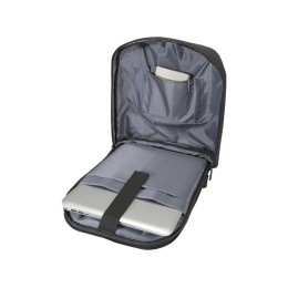 Рюкзак Luma для ноутбука с диагональю экрана 15 дюймов с защитой от кражи объемом 10 л из материала, переработанного по стандарту GRS - сплошной черный