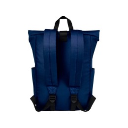 Рюкзак Byron 15,6" объемом 18 л со скручиваемым верхом, изготовленный из переработанного ПЭТ по стандарту GRS, темно-синий