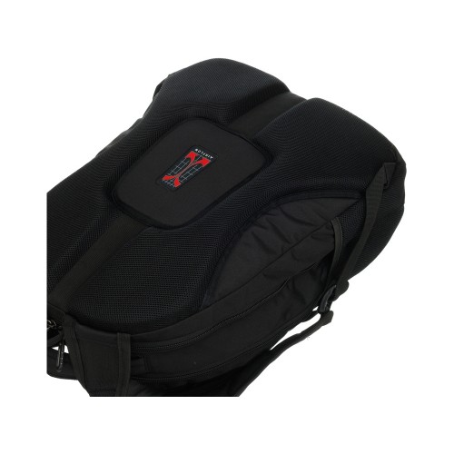 Рюкзак TORBER ПРОРЫВ с отделением для ноутбука 15", чёрный/бордовый, полиэстер 600D, 35x20x47 см, 33л