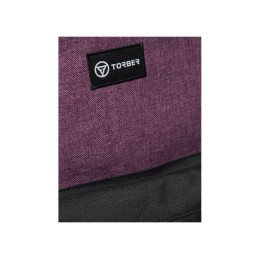 Рюкзак TORBER ГРАФФИТИ, фиолетовый с карманом черного цвета, полиэстер меланж, 42 х 29 x 19 см