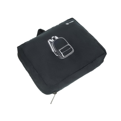 Рюкзак складной TORBER, черный, полиэстер, 49x33x12 см