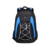 Рюкзак TORBER РАКЕТА с отделением для ноутбука 15", черный/синий, полиэстер, 33х19х45 см, 28 л