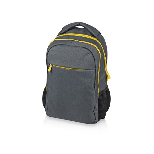 Рюкзак «Metropolitan», серый с желтой молнией