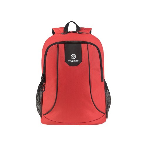 Рюкзак TORBER РАКЕТА с отделением для ноутбука 15,6", красный, полиэстер 600D, 46 х 30 x 13 см