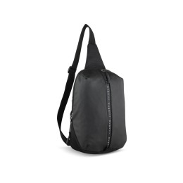 Рюкзак с одним плечевым ремнем BUGATTI БЛАНК ОБЛЕГЧЕННАЯ | BLANC DELIGHT, чёрный, нейлон RPET600D/тарпаулин/полиэстер, 18х10х31 см, 5 л