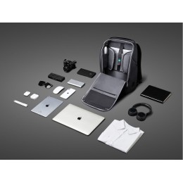 Антикражный рюкзак FlexPackPro для ноутбука 15.6", серый/черный