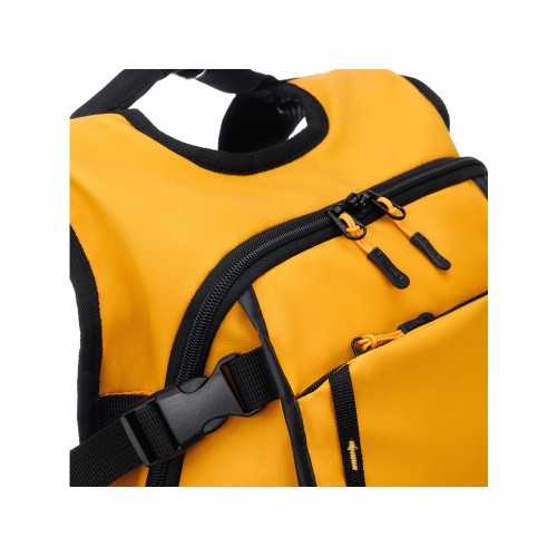 Рюкзак TORBER РИТМ, желтый, полиэстер 900D с PU покрытием, 45 х 32 х 20 см