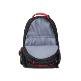 Рюкзак TORBER РАКЕТА с отделением для ноутбука 15.6", черный/красный, нейлон, 32 х 14 х 50 см, 22л