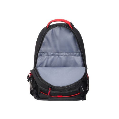 Рюкзак TORBER РАКЕТА с отделением для ноутбука 15.6", черный/красный, нейлон, 32 х 14 х 50 см, 22л