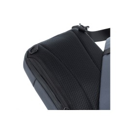 Рюкзак TORBER ВОЯЖ на одно плечо, серый, полиэстер 900D, 20х10х30 см, 5 л