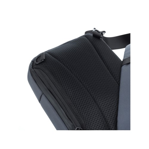 Рюкзак TORBER ВОЯЖ на одно плечо, серый, полиэстер 900D, 20х10х30 см, 5 л