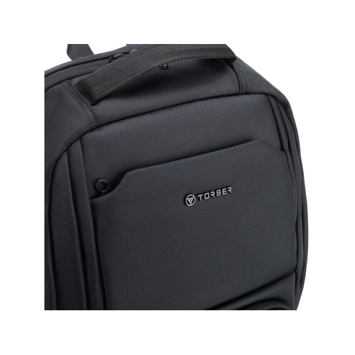 Рюкзак TORBER ВОЯЖ с отделением для ноутбука 18,5'', черный, полиэстер 900D, 33х15х48 см, 20 л